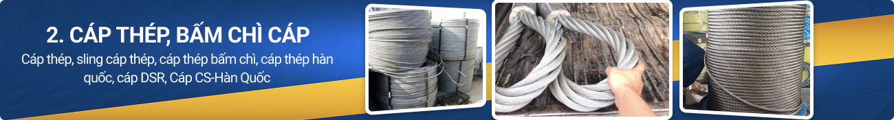 Cáp thép, bấm chì cáp